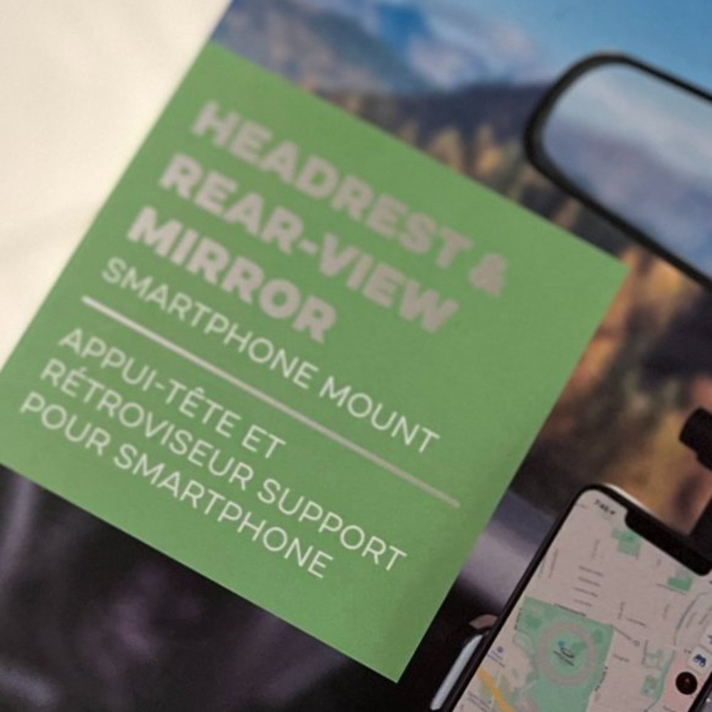 Headrest & Rear-View Mirror Smartphone Mount (new)‎ (home/x)